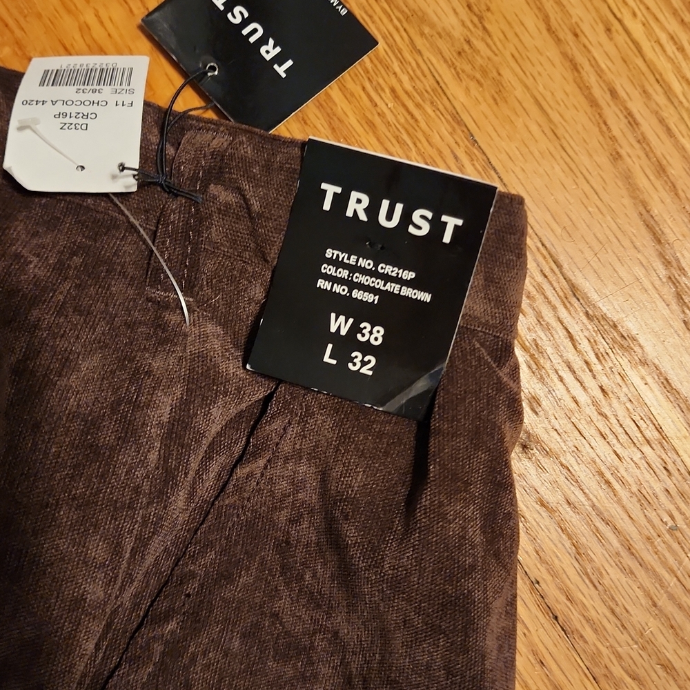 Trust Men's Corduroy Pants in Chocolate Brown